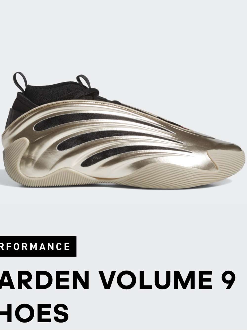 adidas Metallic Gold and Black Slip-On Sneaker